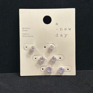 Cubic Zirconia Stud Earrings